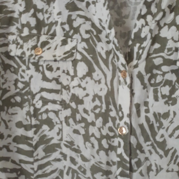 JM COLLECTION WOMENS shirt SIZE 16 100% LINEN - Picture 2 of 8